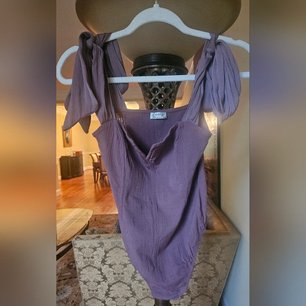 NWOT Intimately By Free People Lola Mauve Bodysuit - Picture 6 of 16